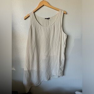 Eileen Fisher L High Low 100% silk tank top shirt